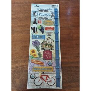 Paper House Cardstock Stickers France Theme Scrapbooking Craft Embellishments